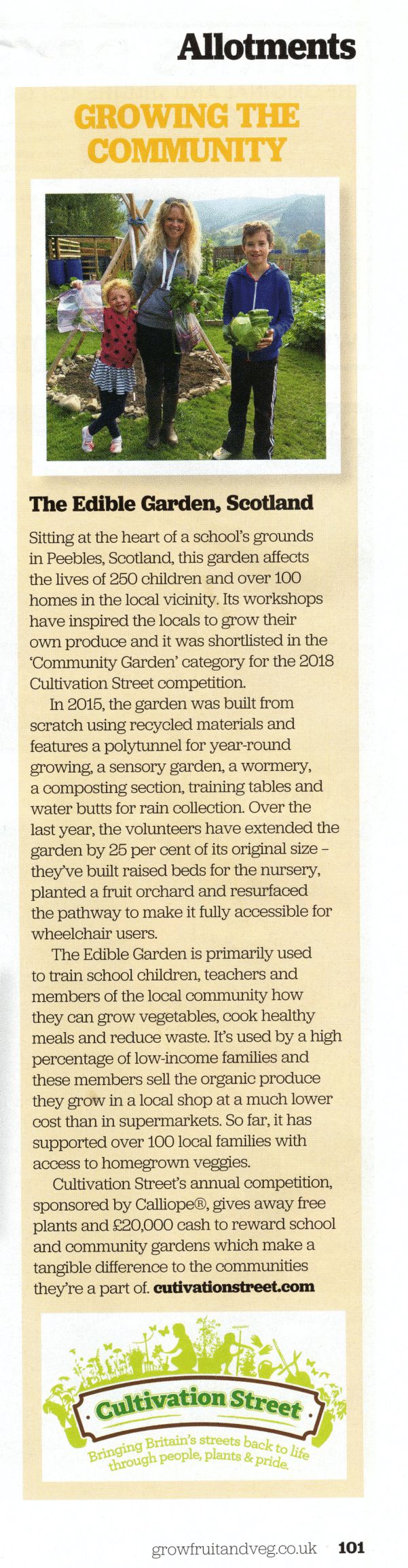 Press Clipping: Growing the community feature: the edible garden