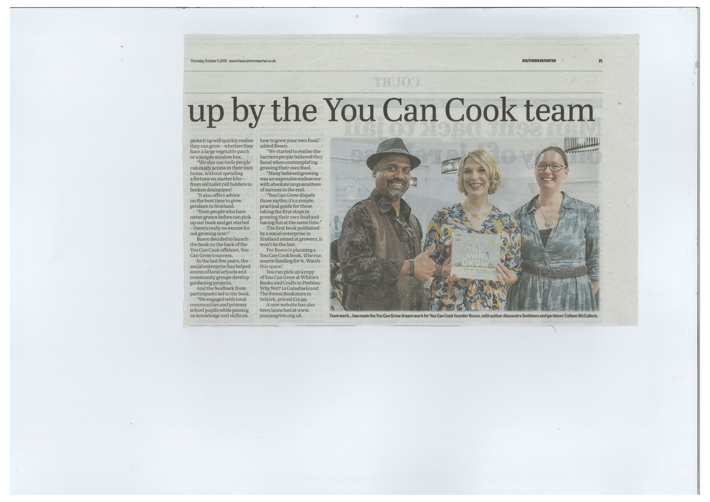 Press Clipping: Another Scottish first dished up by the You Can Cook team 2/2