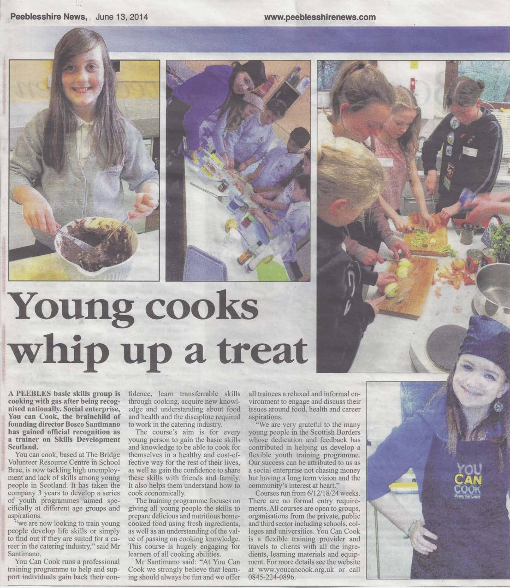Press Clipping: Young cooks whip up a treat