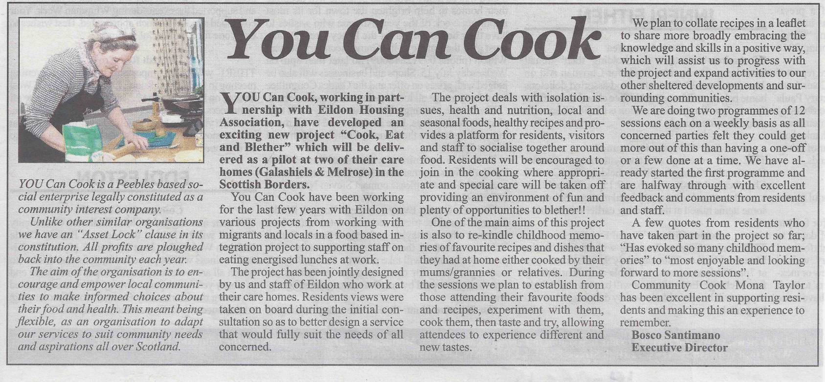 Press Clipping: You Can Cook