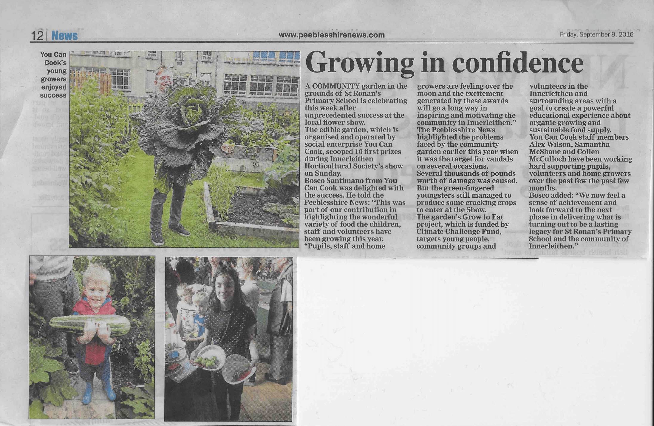 Press Clipping: Growing in confidence