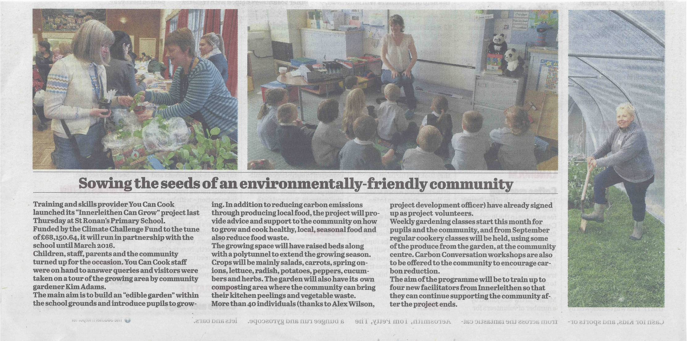 Press Clipping: Sowing the seeds of an enviromentally friendly community